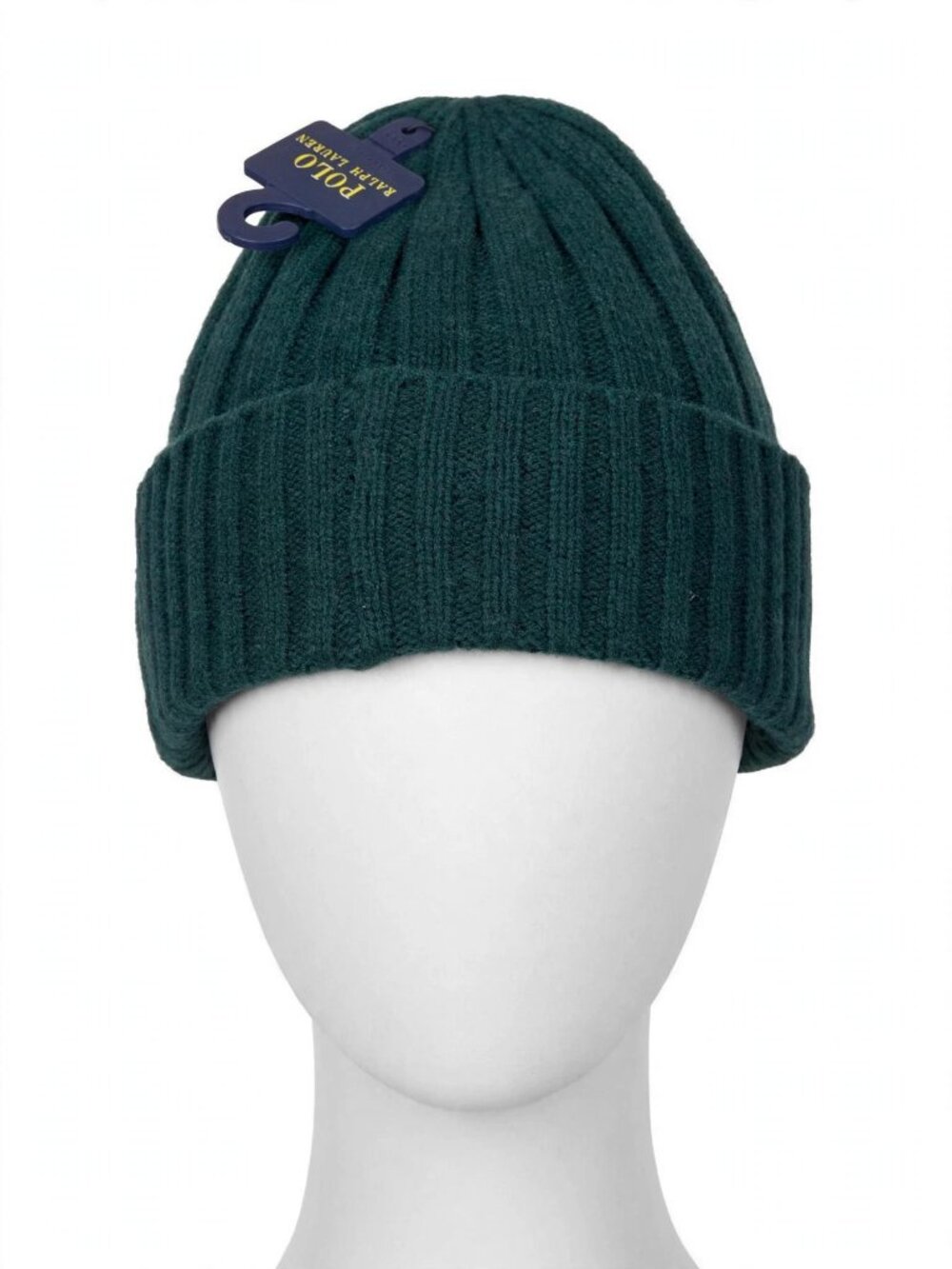 Polo Ralph Lauren Ribbed Knit Beanie Hat - Dark Green - One Size O/S